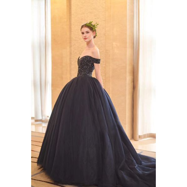 New Arrival Ball Gown Sweetheart Off The Shoulder Corset Crystal Beaded