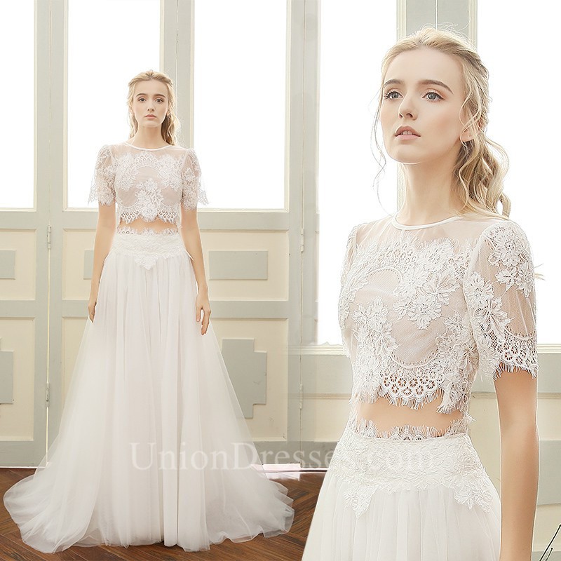 two piece casual wedding dress