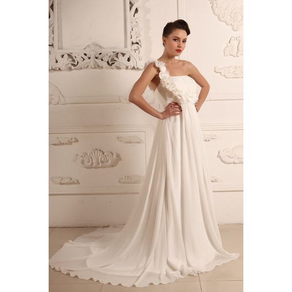 Beautiful Maternity Empire One Shoulder Ruched Chiffon Pregnancy ...