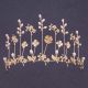 Beautiful Gold Alloy Flower Pearl Wedding Bridal Tiara Crown