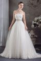 Stunning A Line Strapless Corset Crystal Beaded Lace Tulle Wedding Dress Bridal Gown