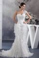 Special Mermaid Sweetheart One Shoulder Short Sleeve Ivory Lace Wedding Dress Bridal Gown 