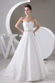 Simple A Line Sweetheart Crystal Beaded Wedding Dress Bridal Gown