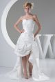 Beautiful High Low Sweetheart With Crystals Beach Destination Wedding Dress 