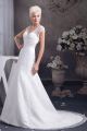 Elegant A Line V Neck Short Sleeve Lace Wedding Dress Bridal Gown