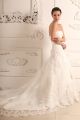 Beautiful A Line Strapless Corset Beaded Lace Wedding Dress Bridal Gown 