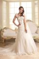 Princess A Line Corset Crystal Beaded Top Ruched Tulle Organza Skirt Wedding Dress 