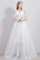 Boho Sweetheart Cold Shoulder Detachable Skirt Two in One Lace Wedding Dress