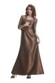 Fitted A Line Brown Taffeta Beaded Mother Evening Dress Tulle Bolero Jacket
