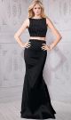 High Neck Sleeveless Black Taffeta Beaded Two Piece Evening Prom Dress