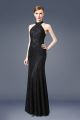 Mermaid High Neck See Through Back Black Lace Evening Prom Dress