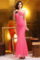 Sexy One Shoulder Cut Out Hot Pink Lace Beaded Special Occasion Prom Dress