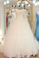 Ball Gown Off The Shoulder Corset Crystal Beaded Lace Tulle Wedding Dress 